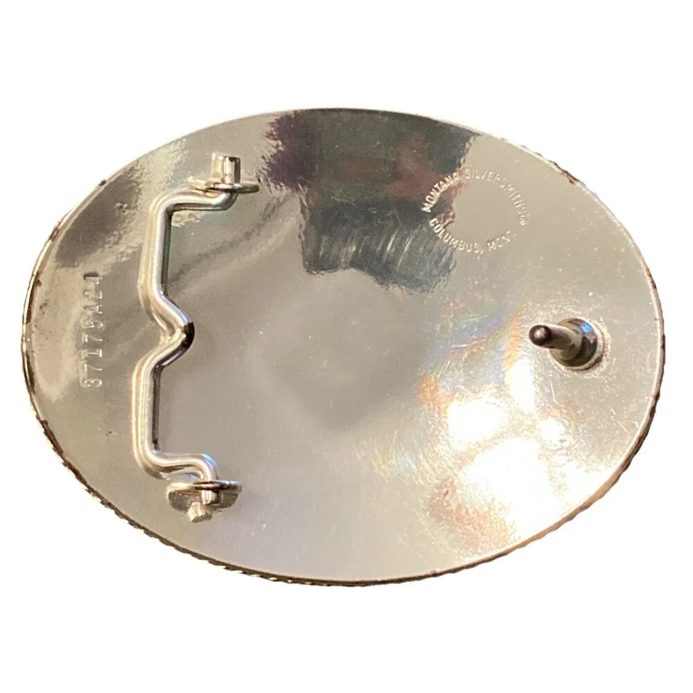 Montana Silversmiths Belt Buckle Silver Gold Operation Iraqi Freedom Military